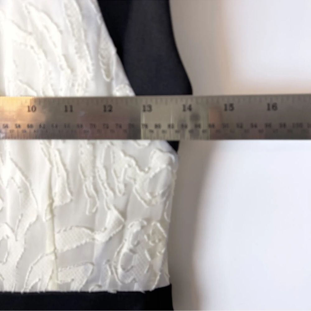 Rachel Rachel Roy Womens White Black  Mixed Media A-Line Dress SZ 2 $119 Cream - Picture 5 of 5